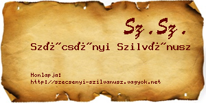 Szécsényi Szilvánusz névjegykártya